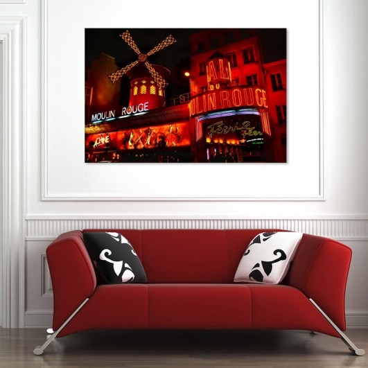 Lienzo o Canvas sobre bastidor, imagen "Moulin Rouge" (varios tamaños)