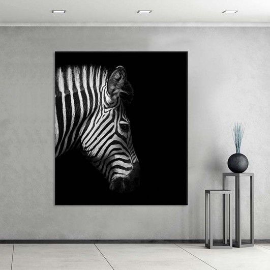 Lienzo o Canvas sobre bastidor, imagen "Zebra" (varios tamaños)