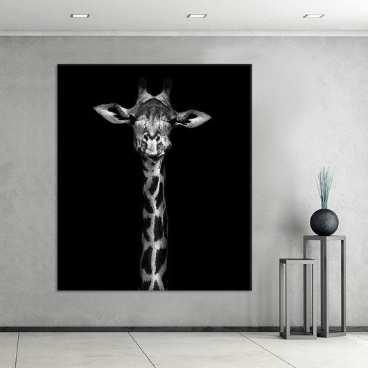 Lienzo o Canvas sobre bastidor, imagen "Giraffe" (varios tamaños)