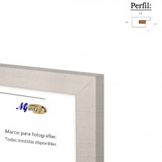 Marco madera blanco roto... 2